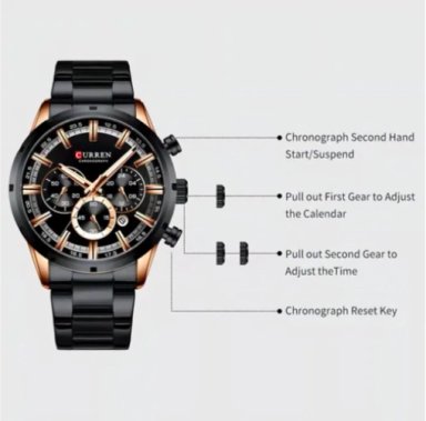 RELOJ HOMBRE CURREN ELEGANTE CUARZO - 5