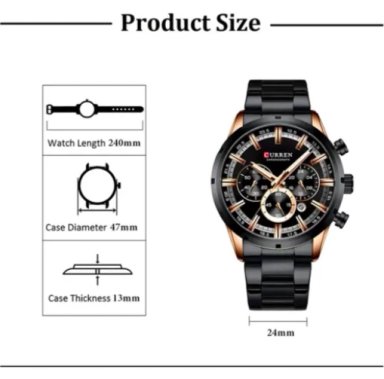 RELOJ HOMBRE CURREN ELEGANTE CUARZO - 7