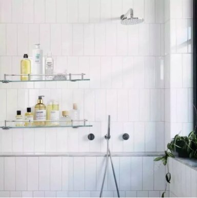 REPISAS ESQUINERAS DE VIDRIO BAÑO 3PISOS - 3