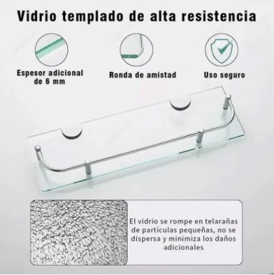 REPISAS ESQUINERAS DE VIDRIO BAÑO 3PISOS - 6
