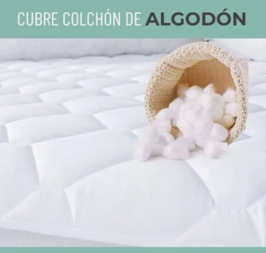 CUBRE COLCHON PROTECTOR IMPERMEABLE 2 PLAZAS - 5