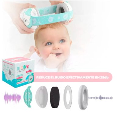 PROTECTORES ANTI-RUIDO PARA BEBE S Y NIÑOS VERDE - 3