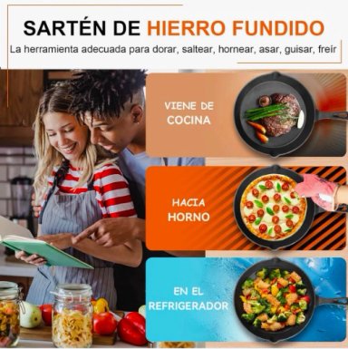 SARTENES DE HIERRO FUNDIDO JUEGO DE SARTENES 5 PIEZAS - 5