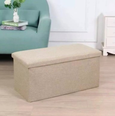 BANQUETA BAUL PUFF BAUL BEIGE - 1