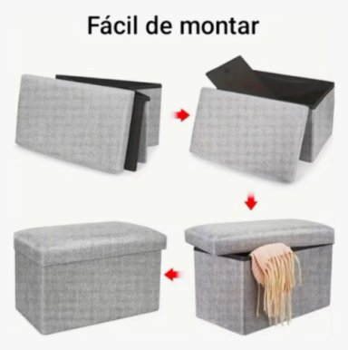 BANQUETA BAUL PUFF BAUL BEIGE - 3