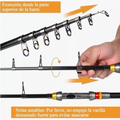 KIT PESCA CAÑA CARRETE SEÑUELO - 5