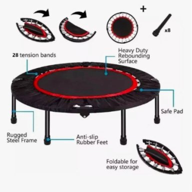 TRAMPOLIN 1.2 M CON SOPORTE FIT CAMA ELASTICA - 4