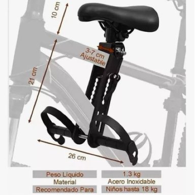 SILLA DE NIÑO CON MANILLAR PARA BICICLETAS - 3