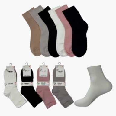 12 PARES CALCETIN MUJER LARGAS DIABE TICO - 1