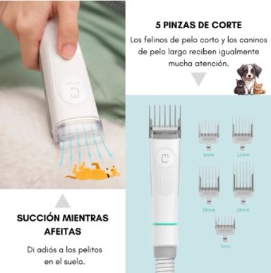 ASPIRADORA CORTA PELO PROFESIONAL PARA MASCOTA - 3