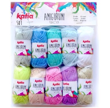 SET AMIGURUMI KATIA 10 OVILLOS DE 10 GRAMOS COLOR S06 - 1