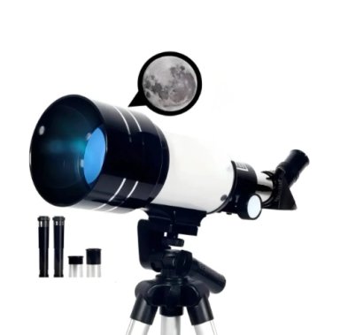 TELESCOPIO MONOCULAR F30070M ASTRONOMICO PROFESIONAL PLATEADO - 1