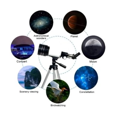 TELESCOPIO MONOCULAR F30070M ASTRONOMICO PROFESIONAL PLATEADO - 3