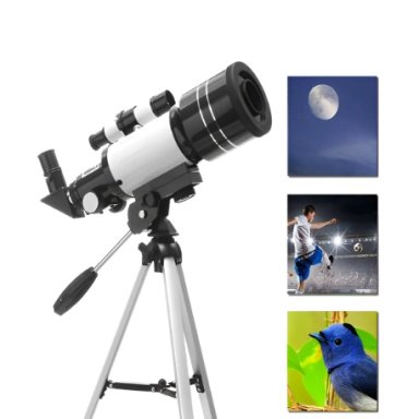TELESCOPIO MONOCULAR F30070M ASTRONOMICO PROFESIONAL BLANCO - 2
