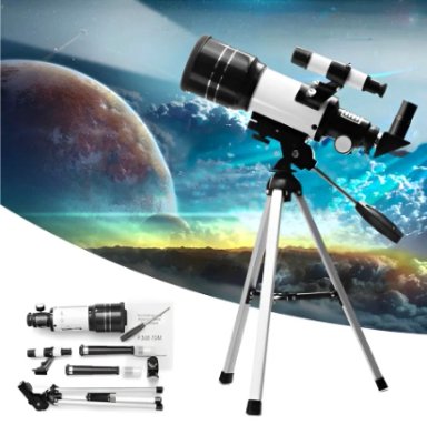 TELESCOPIO MONOCULAR F30070M ASTRONOMICO PROFESIONAL BLANCO - 3