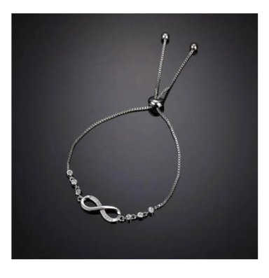 PULSERA INFINITO AJUSTABLE DE PLATA - 5