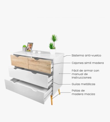 COMODA CAJONERA NORDICA - 5