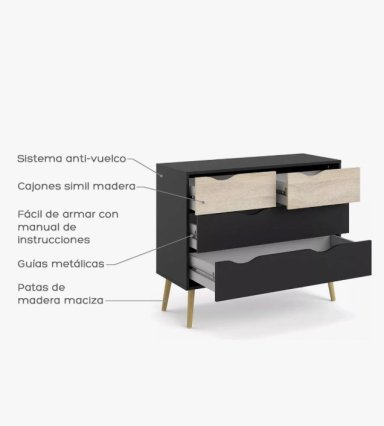 COMODA CAJONERA NORDICA - 6