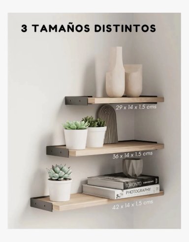 REPISAS FLOTANTES MADERA - 7