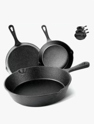 SET DE 3 SARTENES HIERRO FUNDIDO - 1