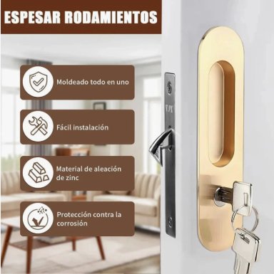 CERRADURA DE PUERTA CORREDERA - 2