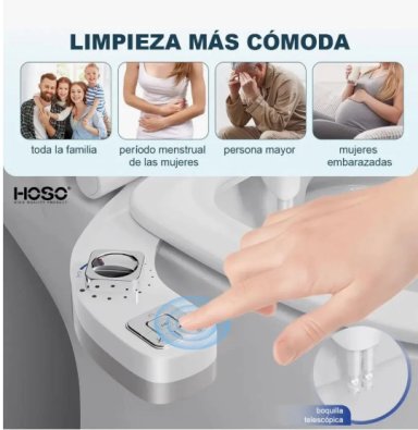 BIDET DUCHA WC INODORO FLUJO AJUSTABLE - 8