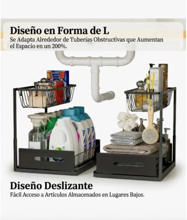 ORGANIZADOR DESLIZANTE AJUSTABLE 2 NIVELES - 6