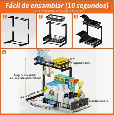 ORGANIZADOR DESLIZANTE AJUSTABLE 2 NIVELES - 7