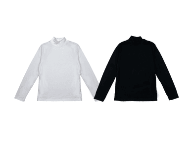 CAMISETA NIÑO ALGODÓN CUELLO BEATLE BLANCO Y NEGRO TALLA 4-6/6-8/8-10/10-12| 12 UNID - 1
