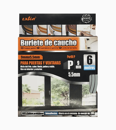 BURLETE DE CAUCHO PERFIL P - 1