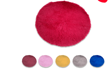 LIMPIAPIES PLUSH CIRCULAR FELPA COLOR LISO 120 CM - 1