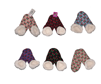CALCETINES MUJER TIPO PANTUFLA CHIPORRO CON DISEÑO 36-39/38-40 12 UNID - 1