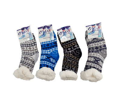 CALCETINES ALGODÓN NIÑO MULTICOLOR PANTUFLAS CHIPORRO TALLA 2-4-6 12 UNID - 1
