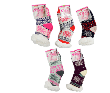 CALCETINES ALGODÓN NIÑA MULTICOLOR PANTUFLAS CHIPORRO TALLA 2-4-6 12 UNID - 1