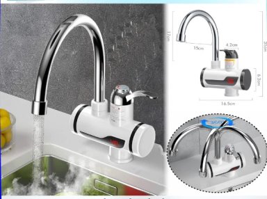 LLAVE ELÉCTRICA AGUA CALIENTE PARA LAVAPLATOS ELÉCTRICO - 1