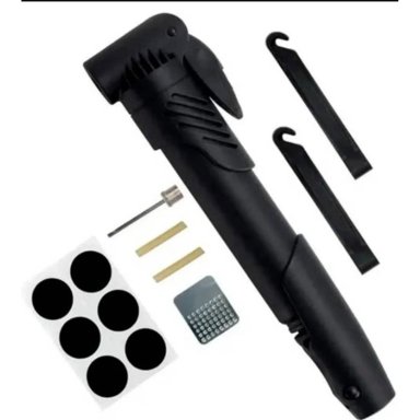 SET BOMBÍN INFLADOR MANUAL PARA BICICLETA 120 PSI. - 1