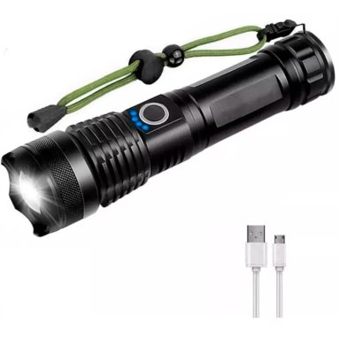 LINTERNA LED ALTA POTENCIA METALICA RECARGABLE 4000LM - 2