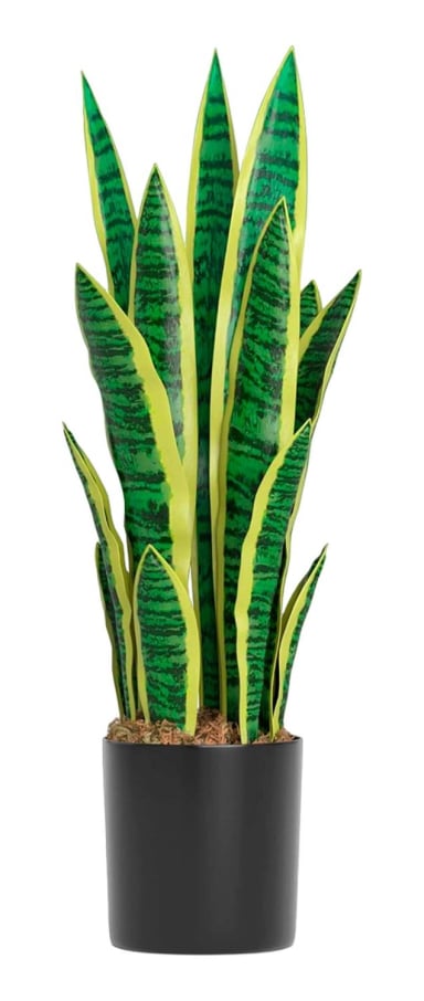 PLANTA ARTIFICIAL LENGUA DE SUEGRA PLANTA SANSEVIERIA FLORES - 1