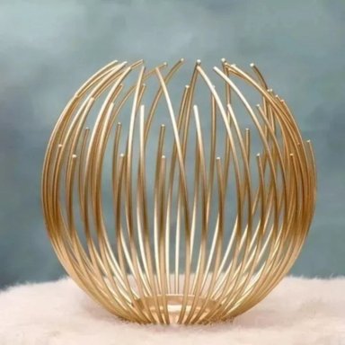 CANDELABRO PORTA VELA DORADO ESTILO NORDICO DECORATIVO - 2