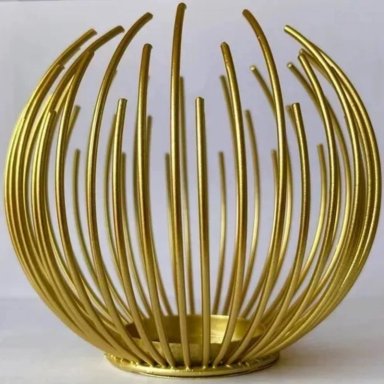 CANDELABRO PORTA VELA DORADO ESTILO NORDICO DECORATIVO - 3