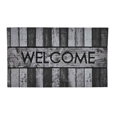 ALFOMBRA FELPUDO LIMPIAPIES ENTRADA WELCOME GRIS - 1