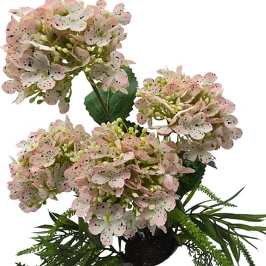 PLANTA ARTIFICIAL HORTENSIA DECORATIVA MACETERO DE CERAMICA - 6