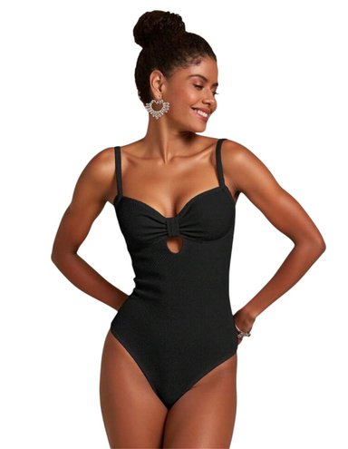 TRAJE DE BAÑO MUJER UNA PIEZA UNICOLOR - 1