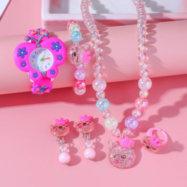 PACK RELOJ Y ACCESORIOS LINDO PARA NIÑA - 1