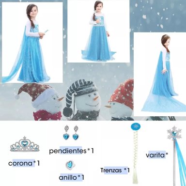 SET DISFRAZ PRINCESA Y ACCESORIOS PARA NIÑA 3 A 4 AÑOS - 2