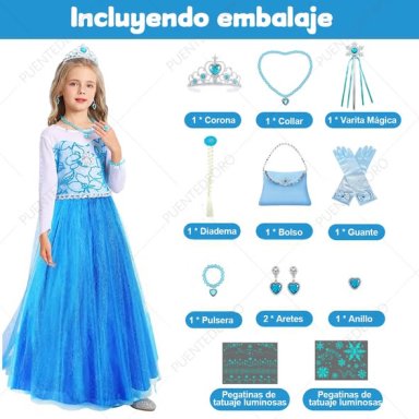 SET DISFRAZ Y ACCESORIOS PARA NIÑA TALLA 140CM - 1