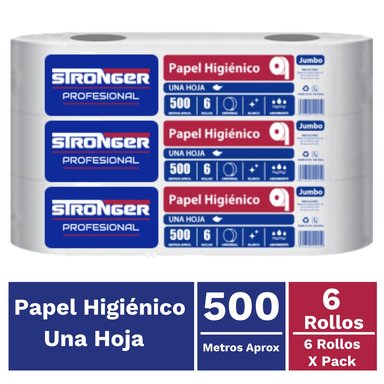 PAPEL HIGIÉNICO 6 X 500 MTS 1 HOJA - 1