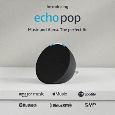 PARLANTE AMAZON ALEXA ECHO POP NEGRO - 2