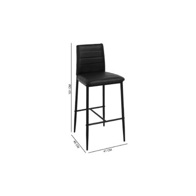SILLA MDESIGN NEGRO BAR EIRO 101 X 41 X 46 CM - 2