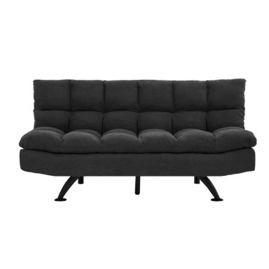 FUTÓN MDESIGN 3 CUERPOS NEGRO LORENZO 181X88X96 CM - 1